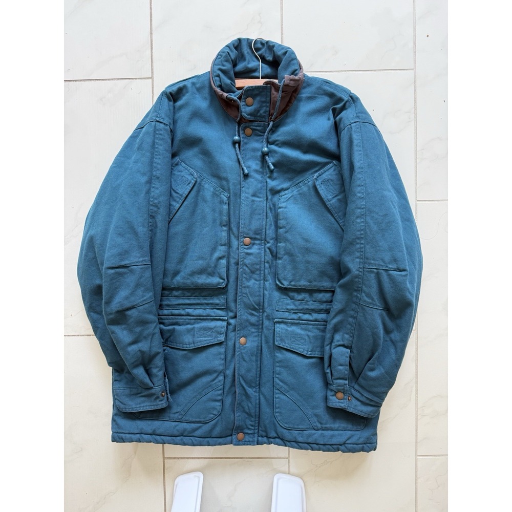 VTG WearGuard Mens Sz LG Chore Coat 100% Cotton Canvas Flannel Lined‎ Field Barn